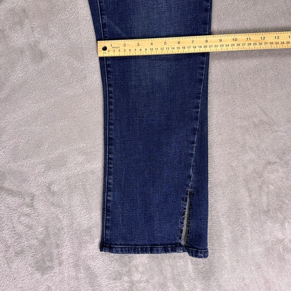 Wit & Wisdom Ab-solution Blue Cropped Flare Distressed‎ Jeans Size 10 W31